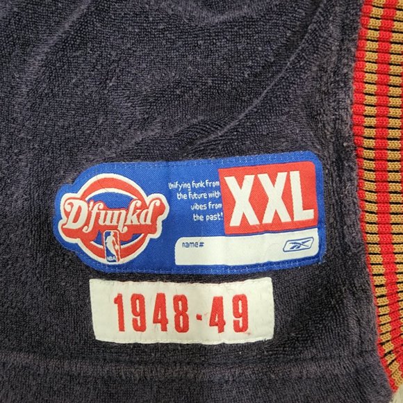 VTG Reebok Hardwood Classics D'Funkd 1948-49 Iverson #3 Syracuse Nats Jersey XXL - Picture 4 of 6